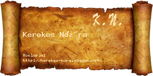 Kerekes Nóra névjegykártya